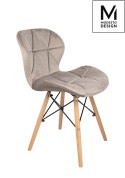 Modesto Design MODESTO krzesło KLIPP VELVET khaki Modesto Design MODESTO krzesło KLIPP VELVET khaki