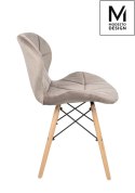 Modesto Design MODESTO krzesło KLIPP VELVET khaki Modesto Design MODESTO krzesło KLIPP VELVET khaki