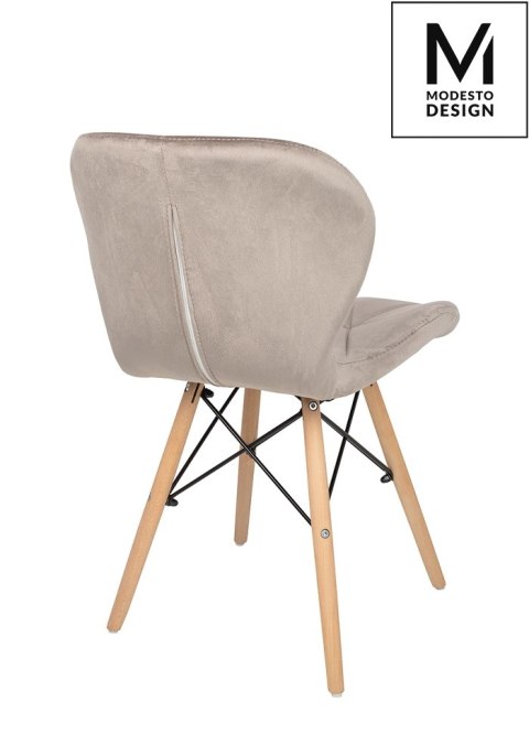 Modesto Design MODESTO krzesło KLIPP VELVET khaki Modesto Design MODESTO krzesło KLIPP VELVET khaki