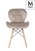 Modesto Design MODESTO krzesło KLIPP VELVET khaki Modesto Design MODESTO krzesło KLIPP VELVET khaki