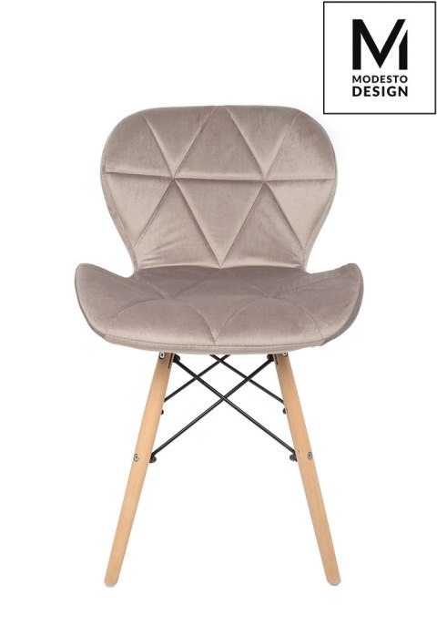 Modesto Design MODESTO krzesło KLIPP VELVET khaki Modesto Design MODESTO krzesło KLIPP VELVET khaki