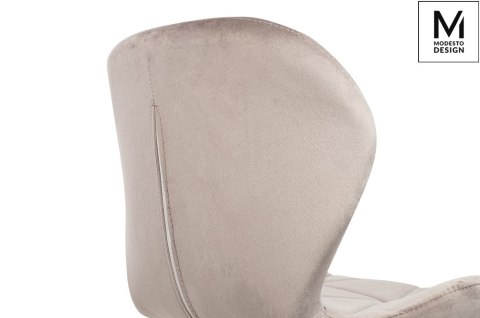 Modesto Design MODESTO krzesło KLIPP VELVET khaki Modesto Design MODESTO krzesło KLIPP VELVET khaki