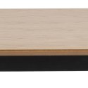 ACTONA Stół do jadalni Roxby prostokątny naturalny - blat okleina dębowa, nogi czarne drewno kauczukowe - stół prostokątny