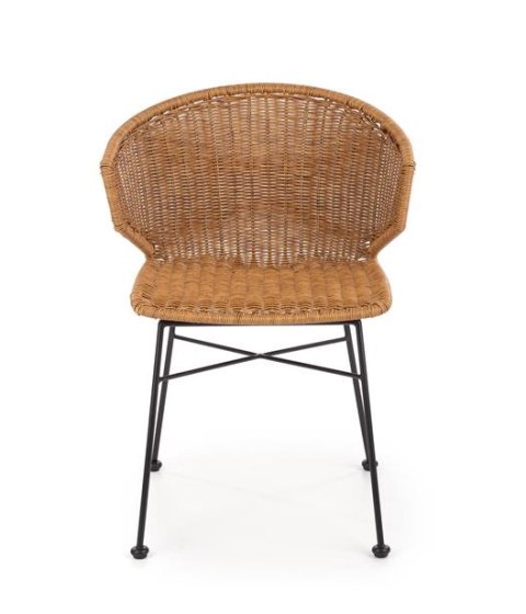 Halmar K407 krzesło naturalny / czarny materiał: rattan syntetyczny / stal malowana Halmar K407 krzesło naturalny / czarny materiał: rattan syntetyczny / stal malowana