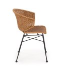 Halmar K407 krzesło naturalny / czarny materiał: rattan syntetyczny / stal malowana