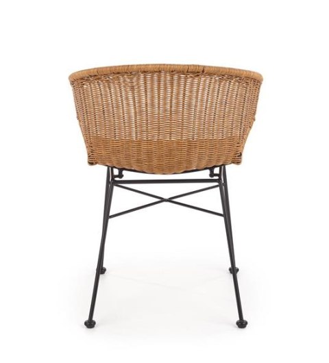 Halmar K407 krzesło naturalny / czarny materiał: rattan syntetyczny / stal malowana Halmar K407 krzesło naturalny / czarny materiał: rattan syntetyczny / stal malowana