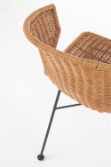 Halmar K407 krzesło naturalny / czarny materiał: rattan syntetyczny / stal malowana Halmar K407 krzesło naturalny / czarny materiał: rattan syntetyczny / stal malowana