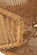 Halmar K407 krzesło naturalny / czarny materiał: rattan syntetyczny / stal malowana