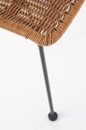 Halmar K407 krzesło naturalny / czarny materiał: rattan syntetyczny / stal malowana Halmar K407 krzesło naturalny / czarny materiał: rattan syntetyczny / stal malowana