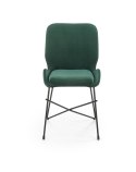 Halmar K454 krzesło ciemny zielony tkanina velvet / stal czarny Halmar K454 krzesło ciemny zielony tkanina velvet / stal czarny