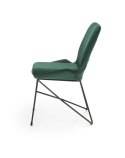 Halmar K454 krzesło ciemny zielony tkanina velvet / stal czarny Halmar K454 krzesło ciemny zielony tkanina velvet / stal czarny