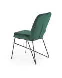 Halmar K454 krzesło ciemny zielony tkanina velvet / stal czarny Halmar K454 krzesło ciemny zielony tkanina velvet / stal czarny