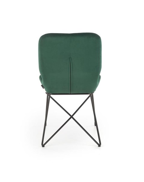 Halmar K454 krzesło ciemny zielony tkanina velvet / stal czarny Halmar K454 krzesło ciemny zielony tkanina velvet / stal czarny