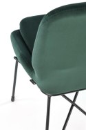 Halmar K454 krzesło ciemny zielony tkanina velvet / stal czarny Halmar K454 krzesło ciemny zielony tkanina velvet / stal czarny