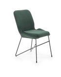 Halmar K454 krzesło ciemny zielony tkanina velvet / stal czarny Halmar K454 krzesło ciemny zielony tkanina velvet / stal czarny