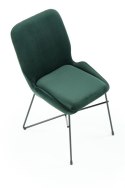 Halmar K454 krzesło ciemny zielony tkanina velvet / stal czarny Halmar K454 krzesło ciemny zielony tkanina velvet / stal czarny