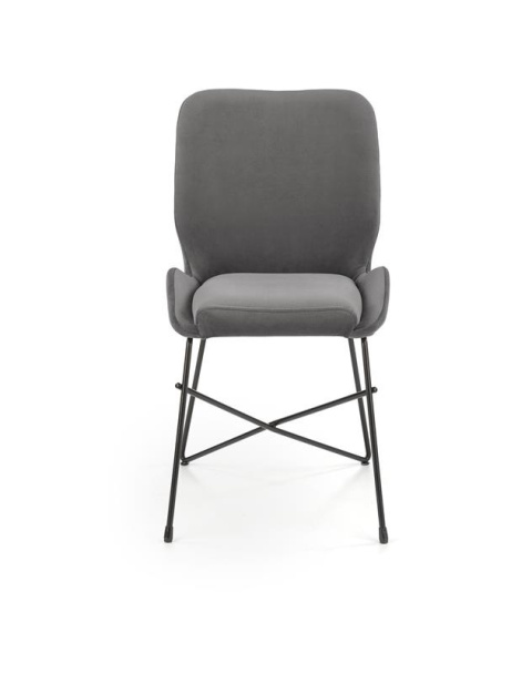 Halmar K454 krzesło popielaty tkanina velvet / stal czarny Halmar K454 krzesło popielaty tkanina velvet / stal czarny