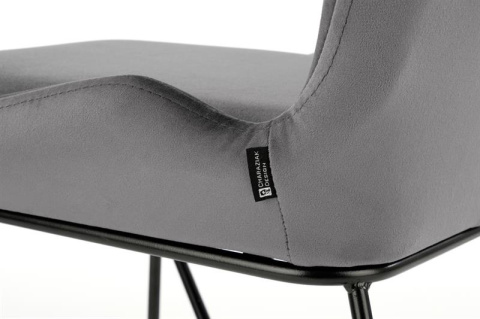 Halmar K454 krzesło popielaty tkanina velvet / stal czarny Halmar K454 krzesło popielaty tkanina velvet / stal czarny