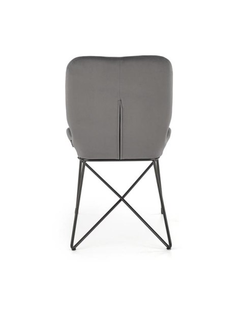 Halmar K454 krzesło popielaty tkanina velvet / stal czarny Halmar K454 krzesło popielaty tkanina velvet / stal czarny