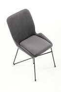 Halmar K454 krzesło popielaty tkanina velvet / stal czarny Halmar K454 krzesło popielaty tkanina velvet / stal czarny