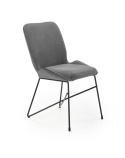 Halmar K454 krzesło popielaty tkanina velvet / stal czarny Halmar K454 krzesło popielaty tkanina velvet / stal czarny