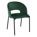 Halmar K455 krzesło ciemny zielony tkanina velvet / stelaż czarny