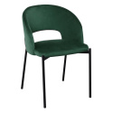 Halmar K455 krzesło ciemny zielony tkanina velvet / stelaż czarny Halmar K455 krzesło ciemny zielony tkanina velvet / stelaż czarny