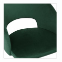 Halmar K455 krzesło ciemny zielony tkanina velvet / stelaż czarny Halmar K455 krzesło ciemny zielony tkanina velvet / stelaż czarny