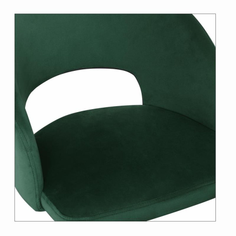 Halmar K455 krzesło ciemny zielony tkanina velvet / stelaż czarny Halmar K455 krzesło ciemny zielony tkanina velvet / stelaż czarny