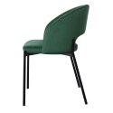 Halmar K455 krzesło ciemny zielony tkanina velvet / stelaż czarny