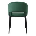 Halmar K455 krzesło ciemny zielony tkanina velvet / stelaż czarny Halmar K455 krzesło ciemny zielony tkanina velvet / stelaż czarny
