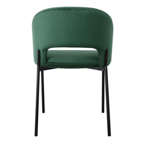 Halmar K455 krzesło ciemny zielony tkanina velvet / stelaż czarny Halmar K455 krzesło ciemny zielony tkanina velvet / stelaż czarny