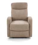 Halmar OSLO 1S zestaw wypoczynkowy, fotel 1S rozkładany beżowy tkanina