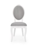Halmar VELO krzesło drewniane kolor biały/ tap: tkanina popiel