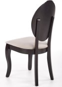 Halmar VELO krzesło do jadalni drewniane kolor czarny/tap: tkanina beżowy