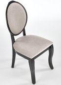 Halmar VELO krzesło do jadalni drewniane kolor czarny/tap: tkanina beżowy