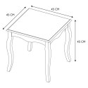 Intesi Stolik nocny Victoria - elegancki kwadratowy stolik kawowy - Blat MDF dębowy, białe nogi Intesi Stolik nocny Victoria - elegancki kwadratowy stolik kawowy - Blat MDF dębowy, białe nogi