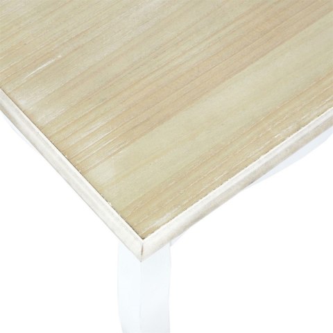 Intesi Stolik nocny Victoria - elegancki kwadratowy stolik kawowy - Blat MDF dębowy, białe nogi Intesi Stolik nocny Victoria - elegancki kwadratowy stolik kawowy - Blat MDF dębowy, białe nogi