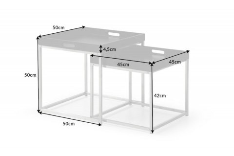 Invicta Interior INVICTA zestaw stolików ELEMENTS 2er czarne Invicta Interior INVICTA zestaw stolików ELEMENTS 2er czarne