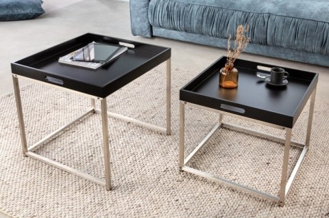 Invicta Interior INVICTA zestaw stolików ELEMENTS 2er czarne Invicta Interior INVICTA zestaw stolików ELEMENTS 2er czarne