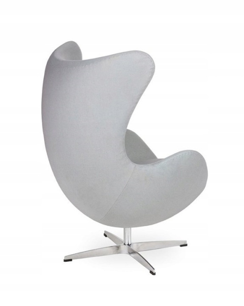 King Home Fotel EGG CLASSIC obrotowy z funkcją bujania szary melanż.17 - wełna kaszmirowa, podstawa aluminium polerowane King Home Fotel EGG CLASSIC obrotowy z funkcją bujania szary melanż.17 - wełna kaszmirowa, podstawa aluminium polerowane