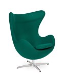 King Home Fotel EGG CLASSIC obrotowy z funkcją bujania szmaragdowy zielony.41 - wełna kaszmirowa, podstawa aluminium polerowane King Home Fotel EGG CLASSIC obrotowy z funkcją bujania szmaragdowy zielony.41 - wełna kaszmirowa, podstawa aluminium polerowane
