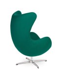 King Home Fotel EGG CLASSIC obrotowy z funkcją bujania szmaragdowy zielony.41 - wełna kaszmirowa, podstawa aluminium polerowane King Home Fotel EGG CLASSIC obrotowy z funkcją bujania szmaragdowy zielony.41 - wełna kaszmirowa, podstawa aluminium polerowane