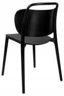 King Home Krzesło MARIE czarne wykonane z polipropylenu - do domu pomieszczeń biurowych, doku, recepcji, poczekalni
