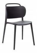 King Home Krzesło MARIE czarne wykonane z polipropylenu - do domu pomieszczeń biurowych, doku, recepcji, poczekalni