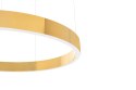 King Home Lampa wisząca sufitowa LED VISTA TRIPLE złoty stal polerowana w kształcie niepełnych okręgów osłona z akrylu