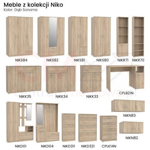 Meble Forte NANO NNS83S-D30F Szafa ubraniowa Dąb sonoma Meble Forte NANO NNS83S-D30F Szafa ubraniowa Dąb sonoma