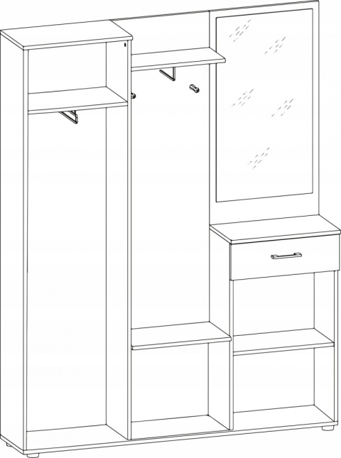 PRZEDPOKÓJ ZESTAW P-006 WIESZAK GARDEROBA SIGNAL DĄB ARTISAN / BIAŁY MAT Z LUSTREM PRZEDPOKÓJ ZESTAW P-006 WIESZAK GARDEROBA SIGNAL DĄB ARTISAN / BIAŁY MAT Z LUSTREM