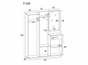 PRZEDPOKÓJ ZESTAW P-006 WIESZAK GARDEROBA SIGNAL DĄB ARTISAN / BIAŁY MAT Z LUSTREM