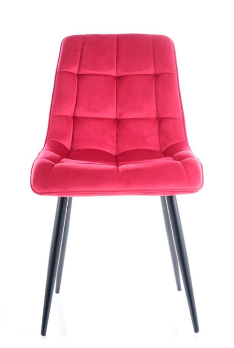 SIGNAL KRZESŁO CHIC VELVET CZARNY STELAŻ/BORDO BLUVEL 59 SIGNAL KRZESŁO CHIC VELVET CZARNY STELAŻ/BORDO BLUVEL 59